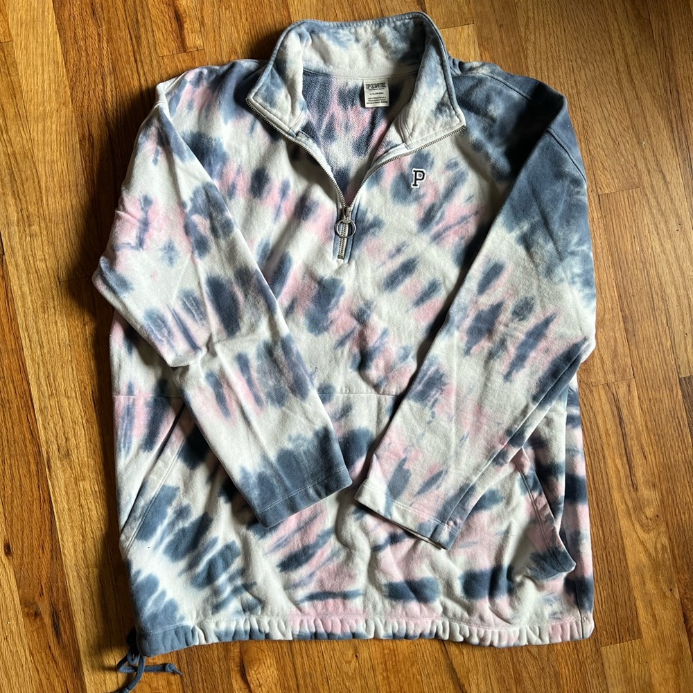 Pink Quarter Zip Sweatshirt